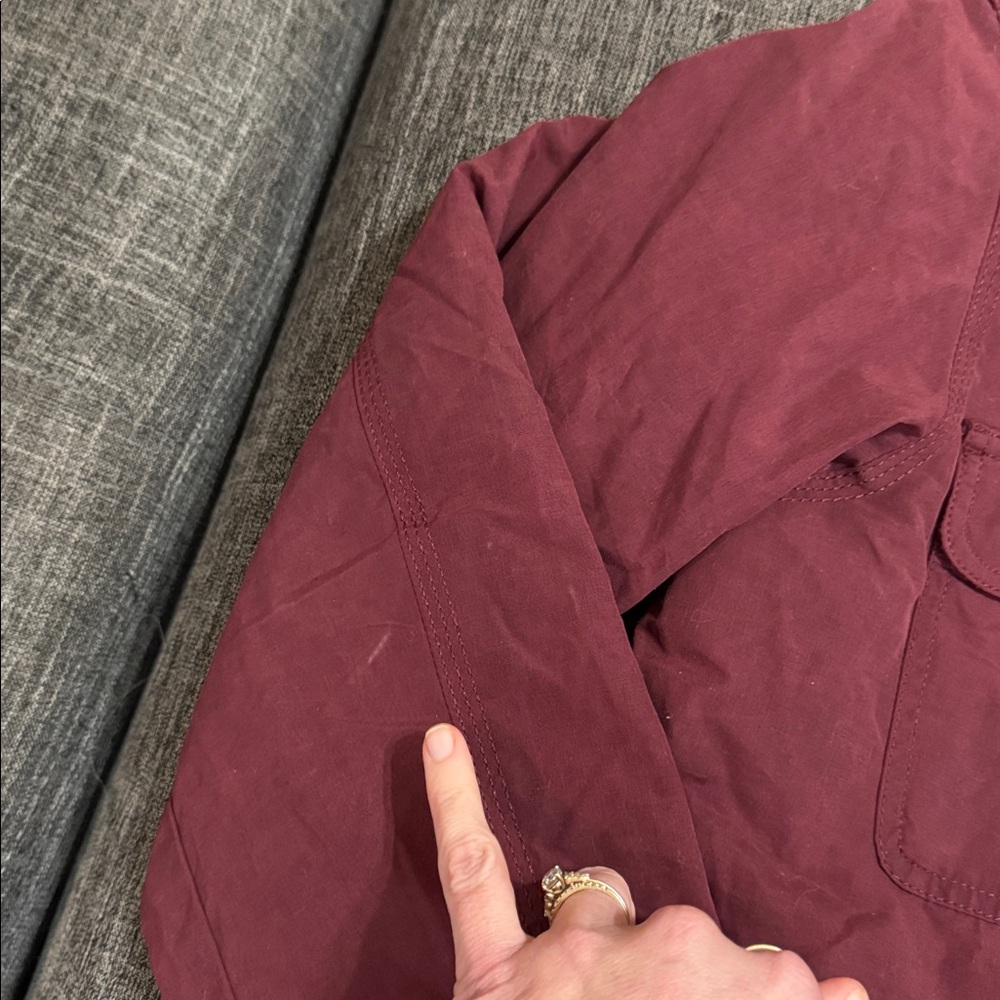 Outdoor Research Lined Chore Jacket Burgundy Sherpa Lined Utility Coat Small - Picture 4 of 10